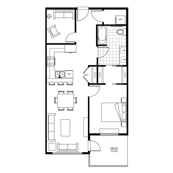 Mercato Plaza - Plan C 1BR+DEN