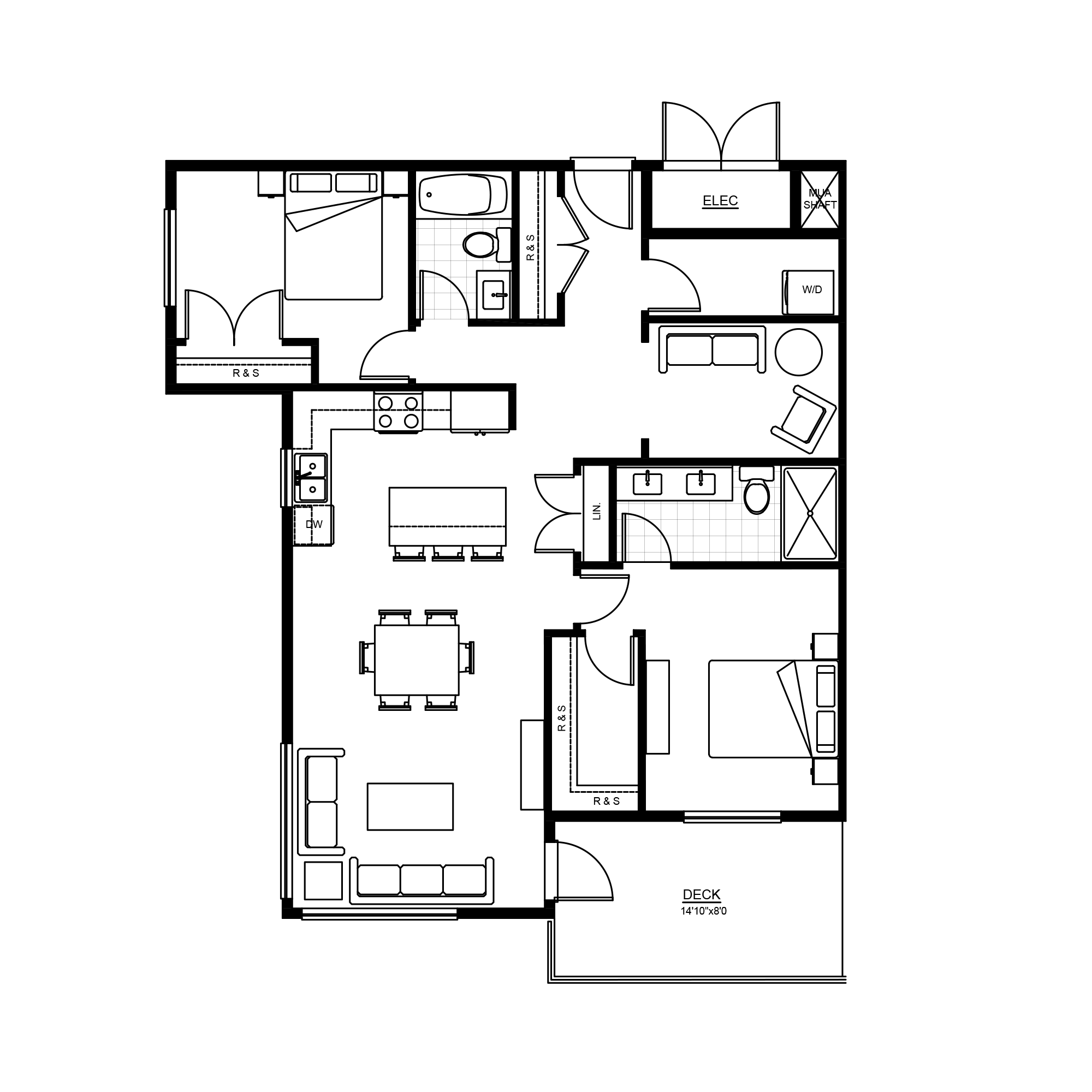 Mercato Plaza - Plan D1 2BR+DEN