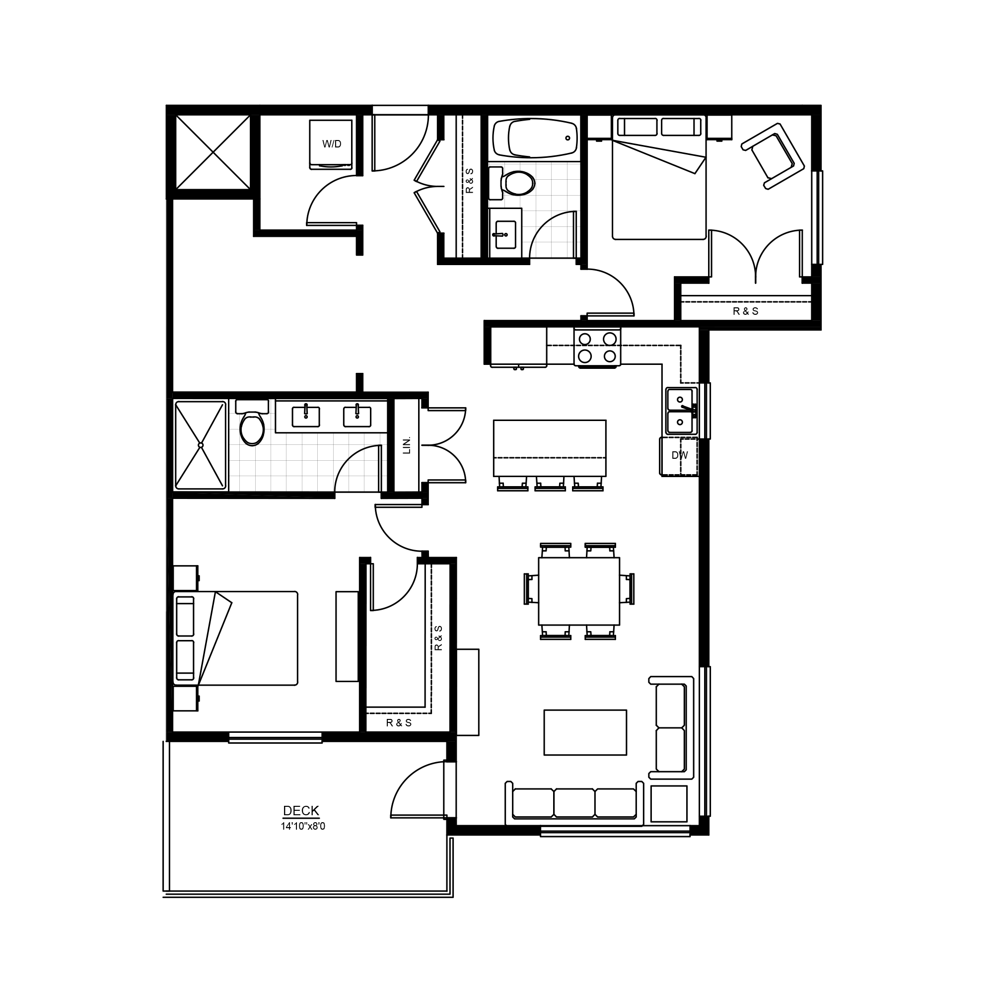 Mercato Plaza - Plan D1A 2BR+DEN