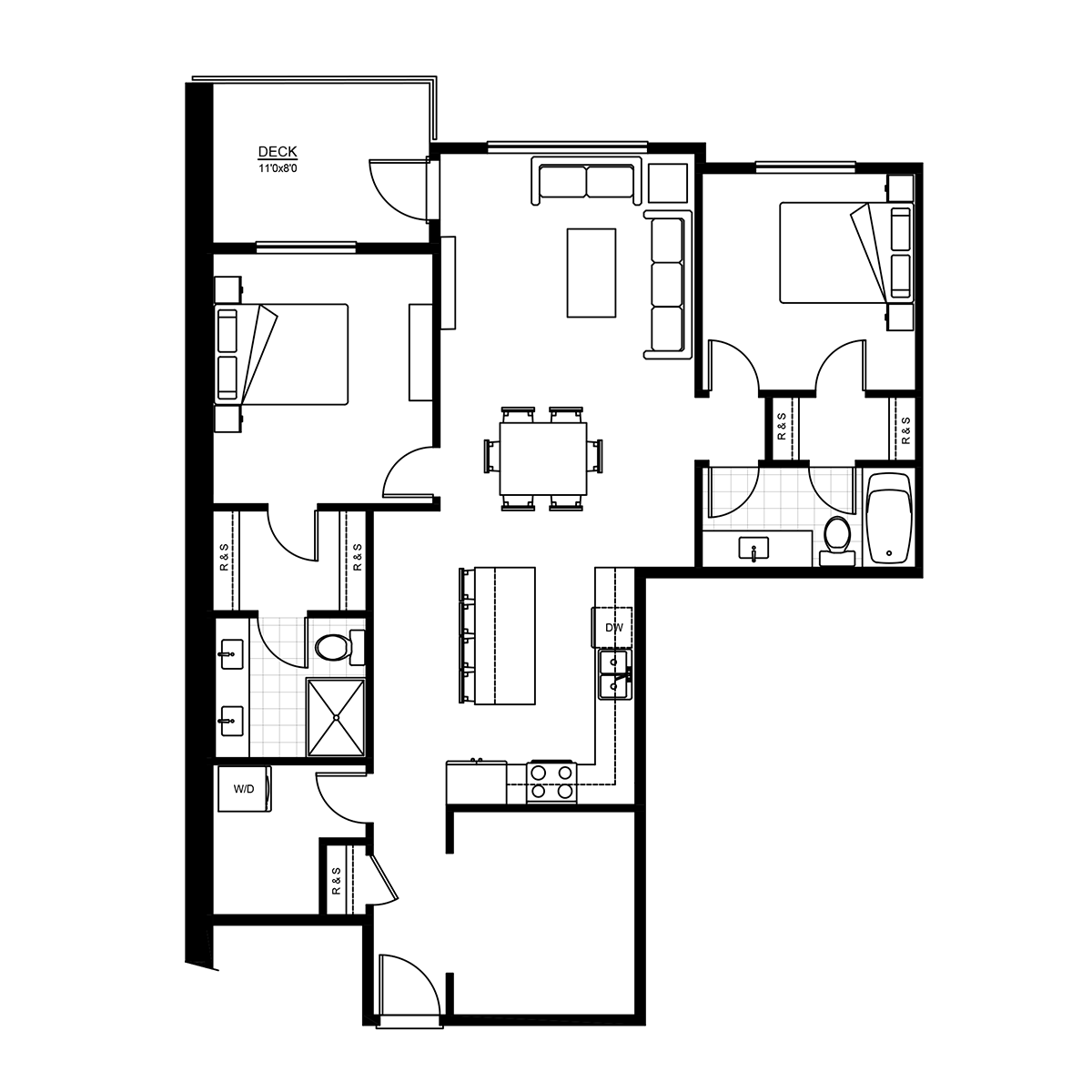 Mercato Plaza - Plan Da 2BR+DEN